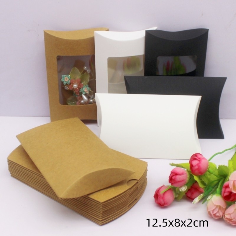 10/50ชิ้น12.5x8x2ซมแพ็คของขวัญใหม่,ปลอกหมอน,กระดาษพรรคจับคู่บรรจุภัณฑ์,กระเป๋าเครื่องประดับ