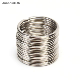 Annapink.th 100 ชิ้น/ล็อตพวงกุญแจ DIY โลหะผู้ถือกุญแจแยกแหวน Hoop ห่วงโลหะพวงกุญแจ EN
