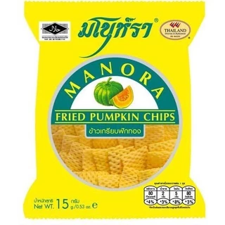มโนราห์ ข้าวเกรียบทอด ยกแพ็ค 12ซอง กุ้ง ปู ปลา เผือก ฝักทอง