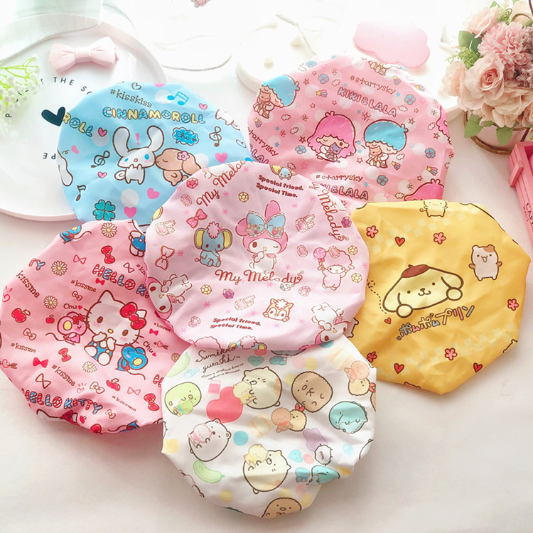 Kitty kitty การ์ตูนหมวกอาบน้ําคู่ Melody แชมพูหมวกครัว Fume-Proof Hair Cap
