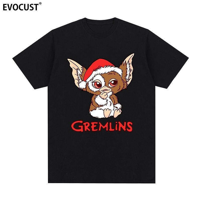 เสื้อยืดไม่ต้องรีด Gremlins Gizmo 80S สยองขวัญคริส สินค้ามาใหม่ แฟชั่น คอกลม ใส่สบายๆ วินเทจ