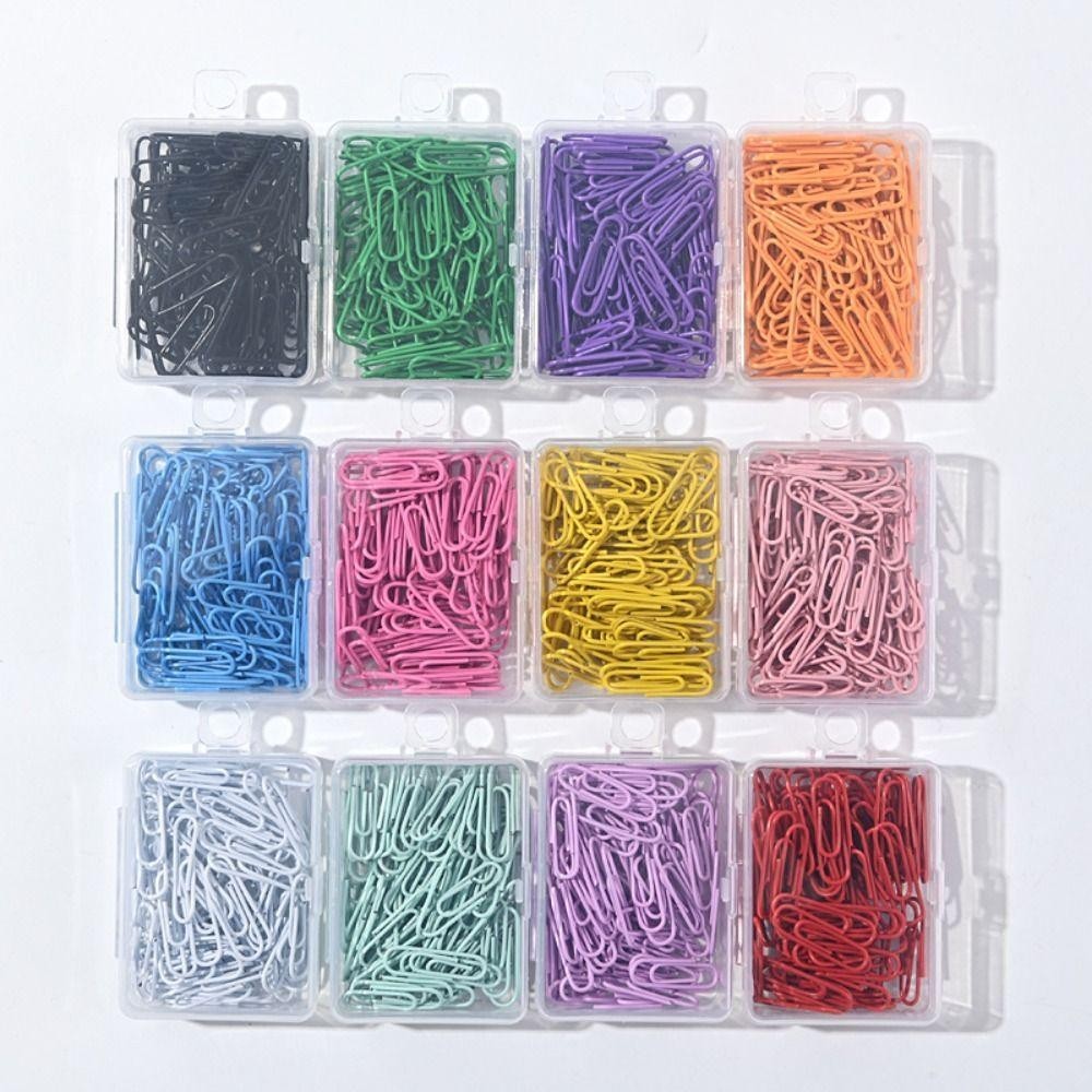 Hilario 50PCS คลิปที่คั่น, สีผูกคลิปหนีบกระดาษโลหะ, คลิปหยิก Creative Alloy Binder Clamps Office - รูปที่ 2