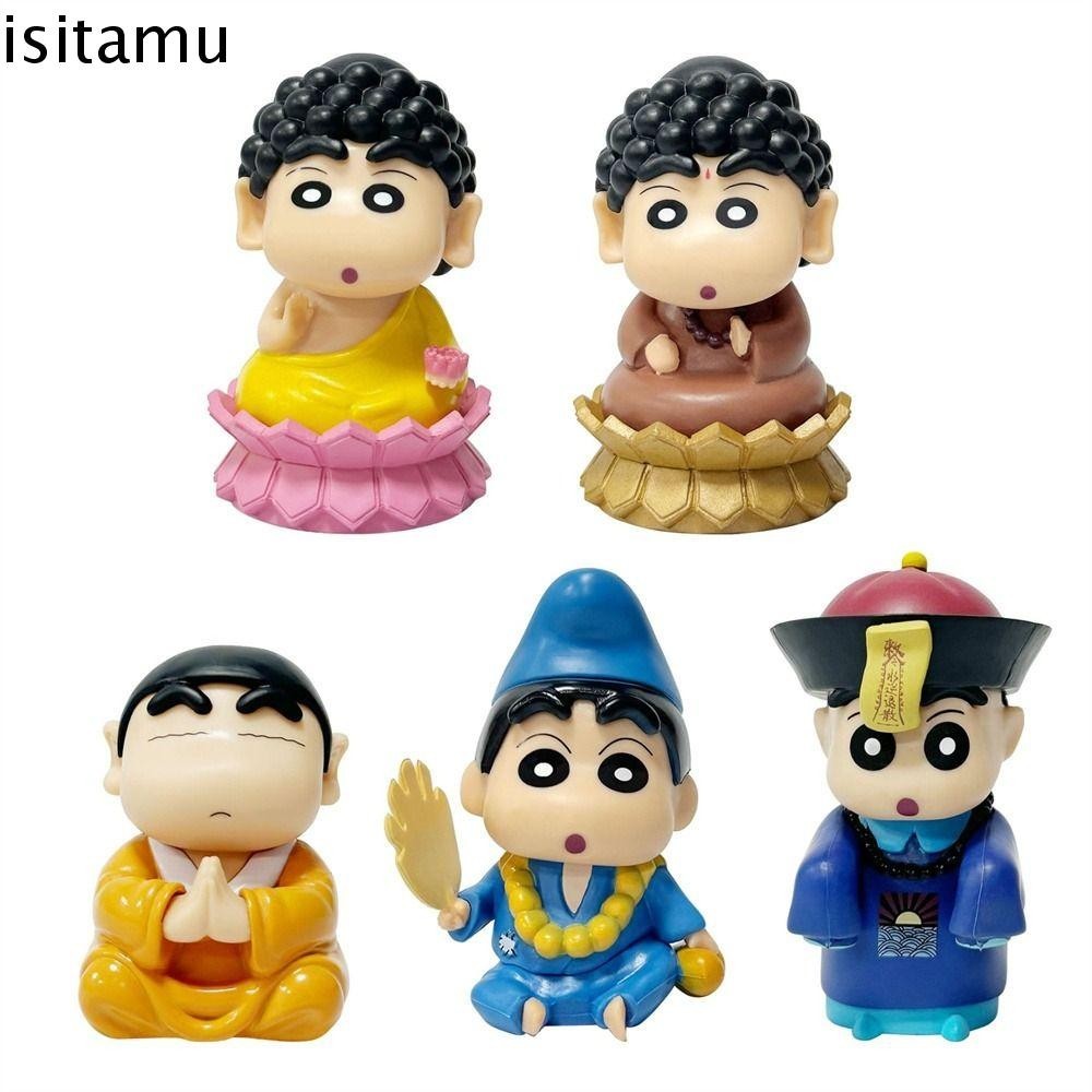 Isitaft Crayon Shin-Chan รูป, Cos Lord Buddha PVC รูปปั้น Shinnosuke Nohara รูป, ของขวัญวันเกิดของเล่นการ์ตูนอะนิเมะเครื่องประดับรถ