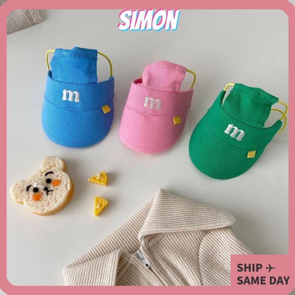 หมวกสุนัข SIMON หมวกเบสบอลลูกสุนัขหลากสีน่ารัก แฟชั่น อุปกรณ์สัตว์เลี้ยงแบบพกพาแบบปรับได้กลางแจ้ง ลูกสุนัข