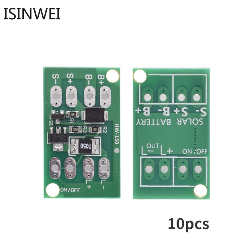 10ชิ้นอัตโนมัติแผงโซลาร์เซลล์ชาร์จแบตเตอรี่ 3.2V/3.7V/4V/11.1V/12V โมดูลควบคุมไฟ LED สวิตช์
