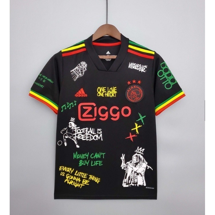 แฟน ๆ ฉบับที่ 21/22 อาแจ็กซ์ เสื้อฟุตบอลชายรุ่นพิเศษสีดํา 2021-22