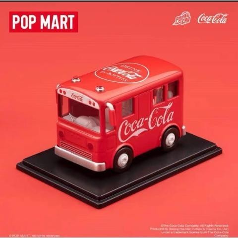 P POPCAR Coca-Cola Tribute to Classic Series Mystery Box POPMART โมเดลรถโลหะผสมเครื่องประดับ