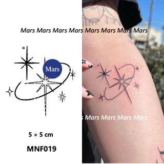 Mars Tattoo NEW Technology - รอยสักชั่วคราว-lasting 2 สัปดาห์, สติ๊กเกอร์รอยสัก,Spark, Star, Space MNF019