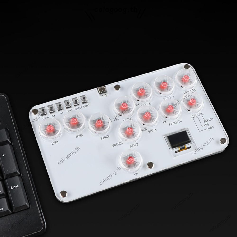 Arcade Stick Controller Leverless Controller ต่อสู้ Sticks สําหรับ PC/PS4/PS3/Switch