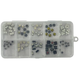 TC-2 Box 100pcs ชุดปุ่มกด 100ชิ้น 10แบบ แบบละ 10ชิ้น SMD Push button switch Touch switch kit วงจรอิเล็กทรอนิกส์ Elect...