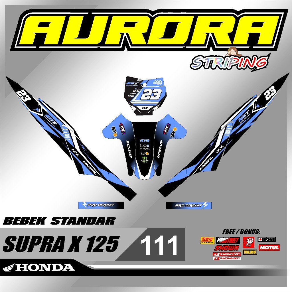 สติ๊กเกอร์ Rbt Supra X 125 Rbt Bebek Modif Supermoto Yz Crf Klx Kx Ktm Rbt ใหม่ล่าสุด