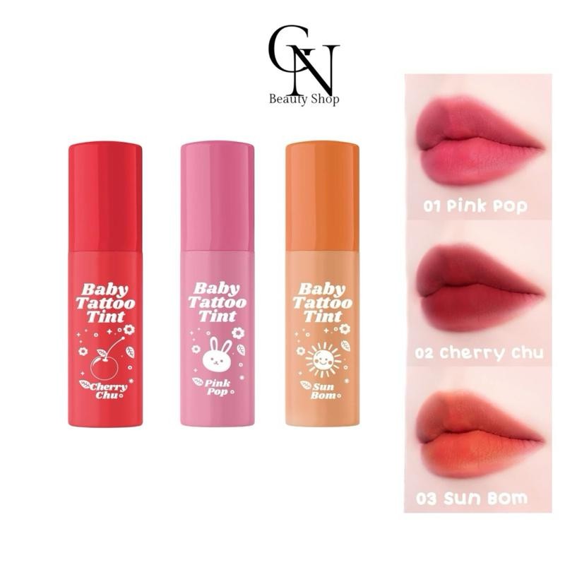 ลิปทิ้นท์ เบบี้แทททูทิ้นท์ Baby tattoo tint by เฟน่า สีสวย ติดทน Cosmetic Cosmetics Women ริมฝีปาก เครื่องสำอาง