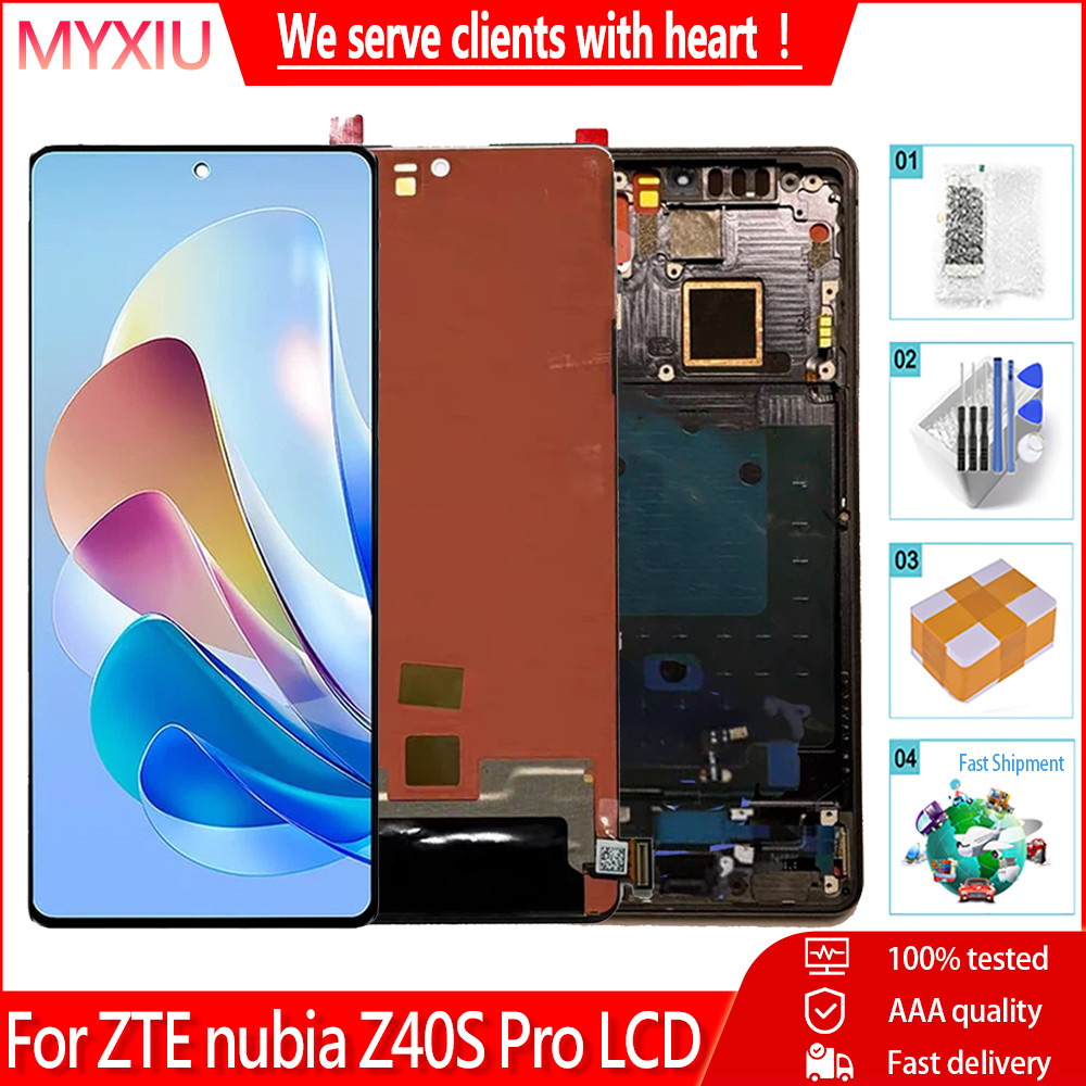 Original 6.67 สําหรับ ZTE nubia Z40S Pro หน้าจอ LCD พร้อมแผงสัมผัส Digitizer Assembly สําหรับ ZTE nu