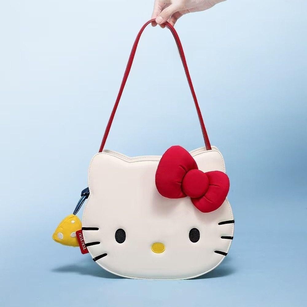 Jarrediw Kitty Crosbody Bag,โบว์การ์ตูนKT Catกระเป๋าสะพาย,แฟชั่นน่ารักอะนิเมะCreative Kitty Catกระเป๋าถือกลางแจ้ง