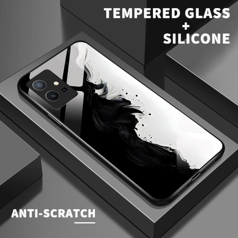 เหมาะสำหรับ VIVO Y75 5G Y75 4G Y75S Y72 Y73 Y76 Y7s Y85 Y89 กรณีโทรศัพท์แฟชั่นเคส Simple Peak