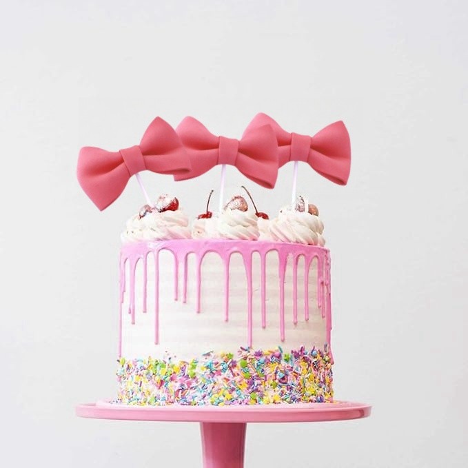 10pcs ฟองน้ําโบว์เค้ก Topper Bowknot Cupcake Toppers เค้กขนม Picks ตกแต่งสําหรับอาบน้ําเด็กวันเกิดงานแต่งงานอุปกรณ์ - รูปที่ 6