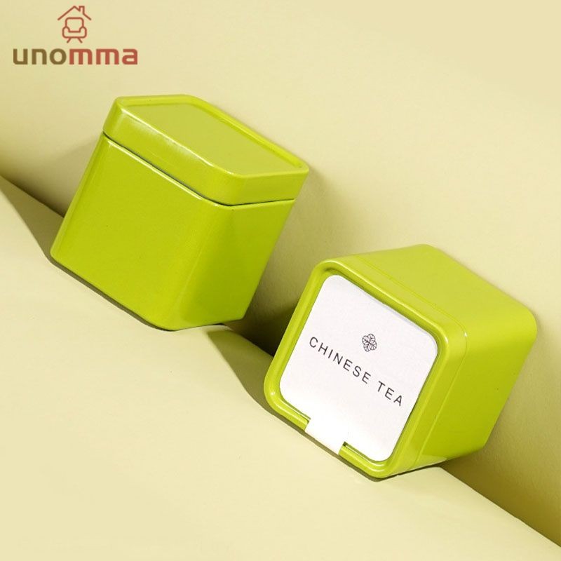 🎈กระป๋องอลูมิเนียม ทรงสี่เหลี่ยมจิ๋ว สำหรับใส่ยอดใบชา เก็บรักษาและใช้งานง่าย พร้อมส่งในไทย unomma - รูปที่ 3