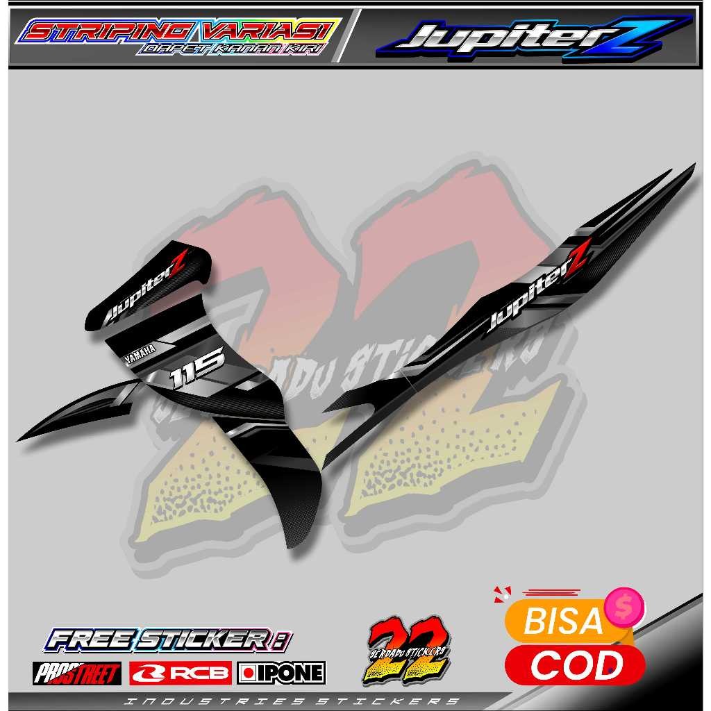 Yamaha Jupiter Z Burhan Variation Striping / Yamaha Jupiter Z Burhan Motorcycle Sticker List ล่าสุด Motif
