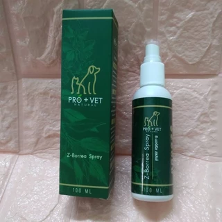 Pro+Vet Z-borrea Spray สเปรย์ สมุนไพร สูตรสำหรับโรคเรื้อน ผิวหนังอักเสบ 100 ml