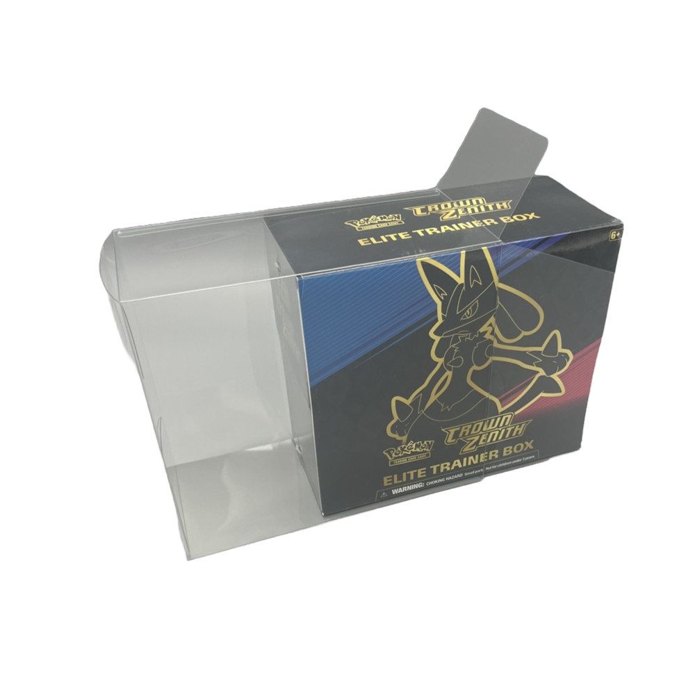 1pcs PET กล่องสําหรับ Pokemon SS12.5 Crown Zenith Master Elite Trainer PTCG ETB US รุ่น Clear Shell รวบรวมจอแสดงผลกรณี