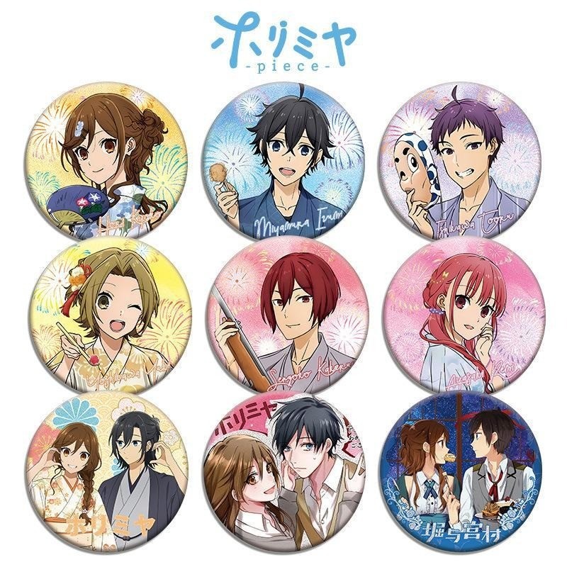 ป้ายโลหะและเข็มกลัดอนิเมะ Horimiya สำหรับสะสมและของขวัญ