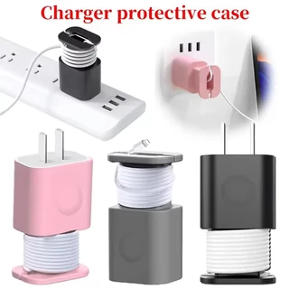 2 IN 1 ซิลิโคน Charger Protector Data Cable Winder Anti-Break Protection Cable Storage