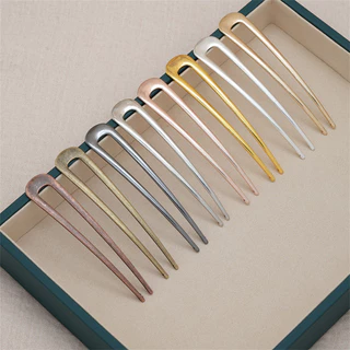 Simple U-Shape Hairpins Elegant โลหะผม Sticks สําหรับผู้หญิงเครื่องมือจัดแต่งทรงผมของขวัญหัวอุปกรณ์เสริม