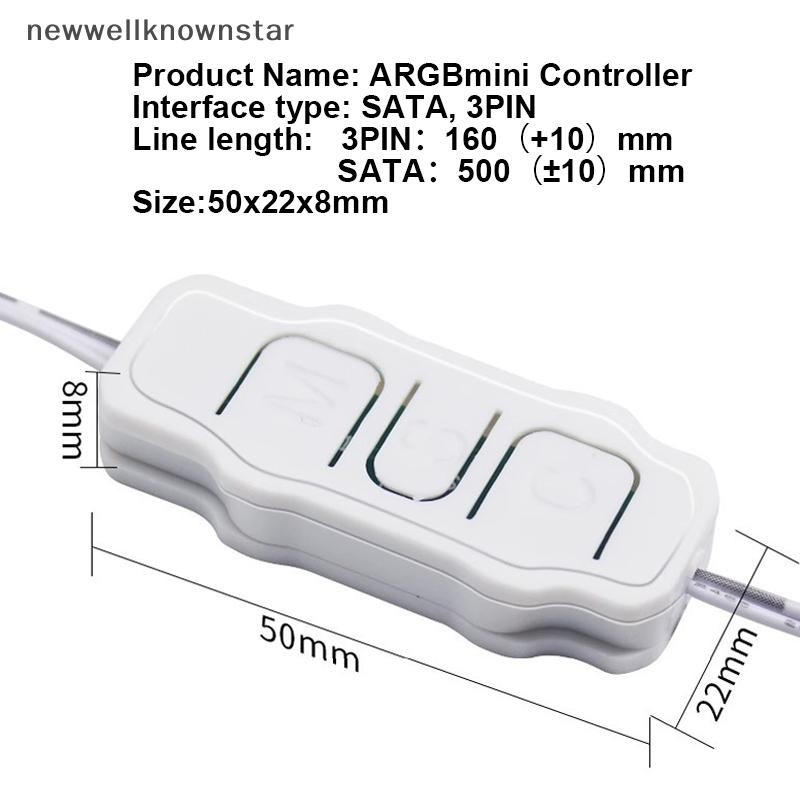 Newwellknownstar 12-port ARGB & 10-port PWM Controller พัดลมคอมพิวเตอร์ควบคุมอุณหภูมิหม้อน้ํา Hub 5V 3-pin Controller คอลเลกชันเกมแชสซี CCB
