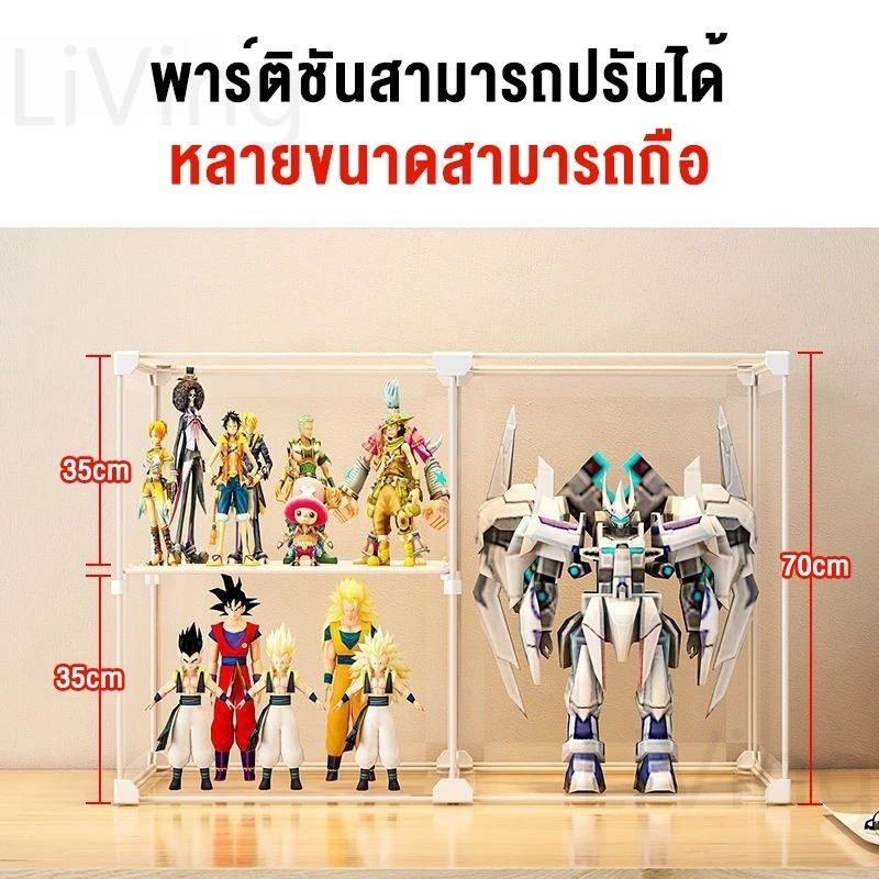 Living ตู้โชว์ตุ๊กตา ชั้นวางโมเดล ชั้นวางกระเป๋า DIY 4/6/8 ชั้น thumbnail 7