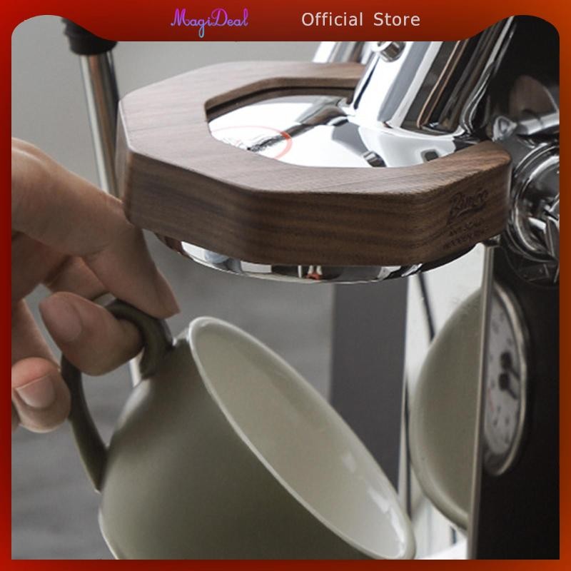 MagiDeal เครื่องชงกาแฟ Groud Head Part ตกแต่งไม้สําหรับ E61 อุปกรณ์เสริมกาแฟ