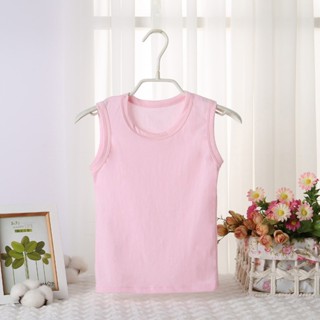 【จัดส่งจากประเทศไทย】เสื้อแขนกุดฤดูร้อนสีทึบธรรมดาน่ารักสําหร…