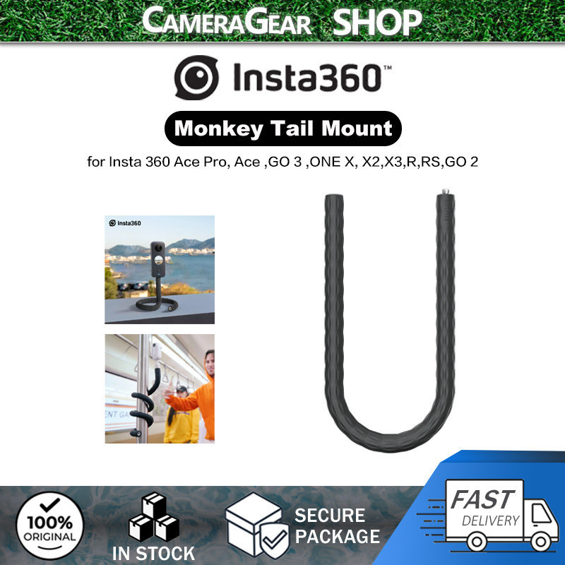 Insta360 Monkey Tail Mount Flexible Selfie Stick for Insta 360 X4/Ace Pro/Ace/GO 3/GO 3S/ONE X/X2/X3/ONE RS