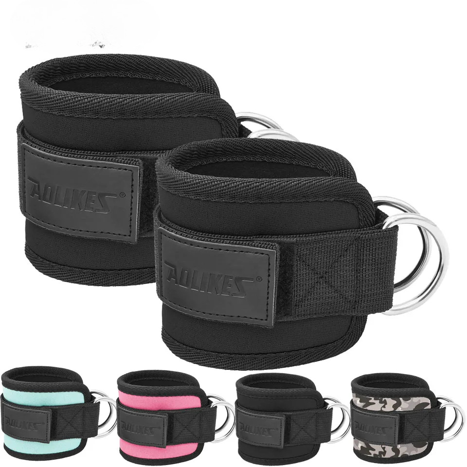 ปรับเบาะข้อเท้าข้อมือเบาะสายรัด D-Ring Glute Kickback สําหรับเครื่องสายเคเบิล, เหมาะสําหรับการออกกําลังกาย Glutes