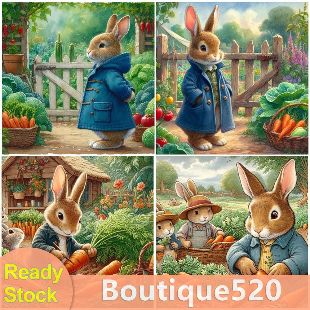 5d DIY Full Square Drill ภาพวาดเพชร Peter Rabbit Kit ตกแต่งบ้าน Art UK [boutique520.th]