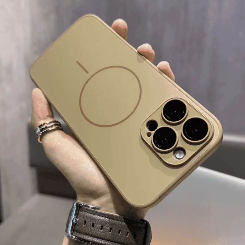 หรูหรา เอจี เคลือบแก้วบางวงกลมแม่เหล็กกรณีโทรศัพท์สําหรับ ไอโฟน 16 11 12 13 14 15 มือโปร สูงสุด 15 16บวกเลนส์ป้องกันรอยขีดข่วนปลอกป้องกันการตกปกห