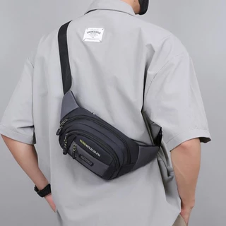กระเป๋าคาดเอว กระเป๋าคาดหน้าอกกีฬา unisex สำหรับผู้ชาย กระเป๋าเข็มขัดแฟชั่น