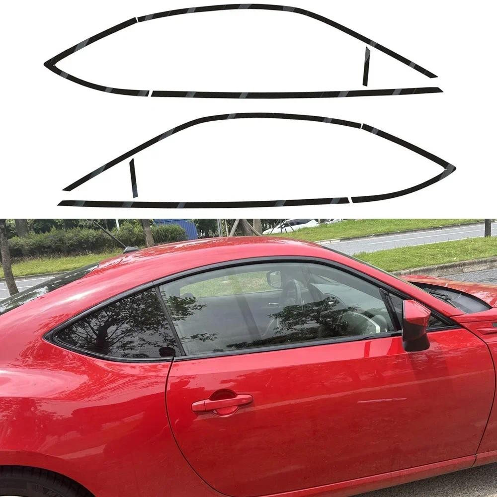 สําหรับ Toyota 86/Subaru BRZ 2013-2023 PVC สีดําเงารถหน้าต่างตกแต่งแถบสติกเกอร์รถอุปกรณ์ป้องกันภายนอ