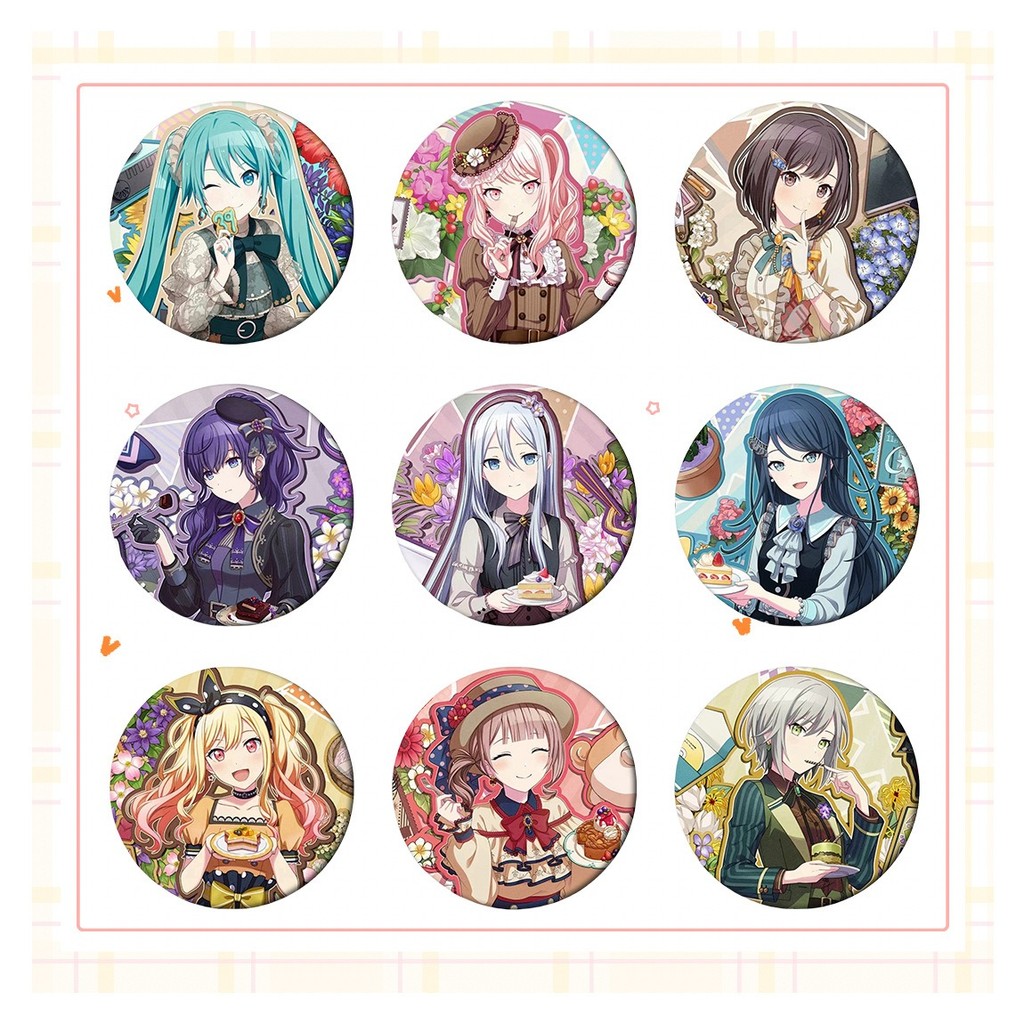 อะนิเมะโครงการ SEKAI Akiyama Mizuki Kamishiro Rui Tenma ป้ายปุ่มเข็มกลัด Pins คอสเพลย์คอลเลกชันของเล่นกระเป๋าตกแต่งของขวัญ 58 มม.