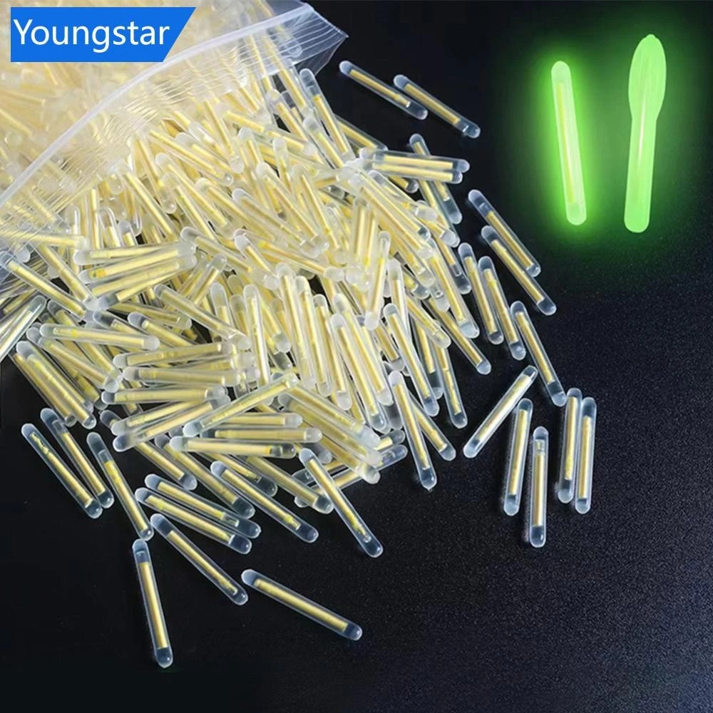 FFY 50/100 ชิ้น 2.2-4.5 มิลลิเมตร Night Fishing Float Rod ไฟ Dark Glow Stick ตกปลาที่มีประโยชน์เรืองแสง Lightstick
