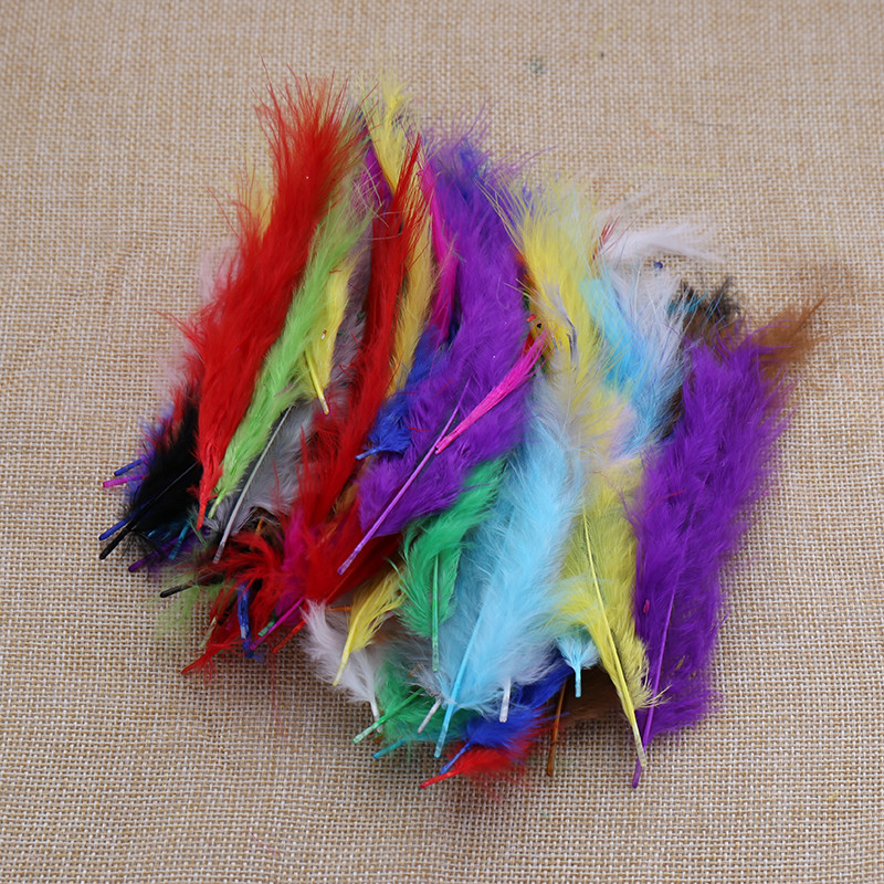 50 diy เครื่องประดับอุปกรณ์เสริม ขนาดเล็ก Fluff Feathers นําเข้าตุรกี Feathers สีสันหัตถกรรมตกแต่ง F
