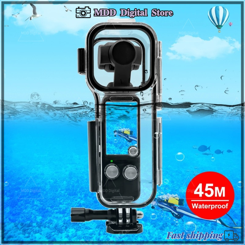 Puluz สําหรับ DJI Osmo Pocket 3 ฝาครอบดําน้ํา 45m ใต้น้ํากันน้ํากรณีดําน้ํา