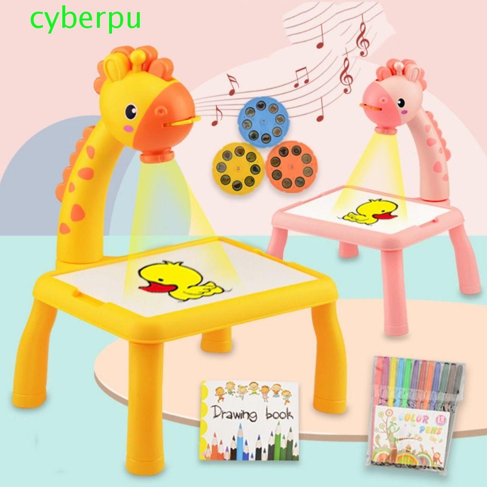 Cyberpulse โต๊ะวาดภาพโปรเจคเตอร์ LED,มัลติฟังก์ชั่นเขียนมือ LED กระดานวาดภาพโปรเจคเตอร์,โต๊ะระบายสียีราฟเครื่องมือยีราฟโต๊ะวาดภาพการศึกษาการเรียนรู้