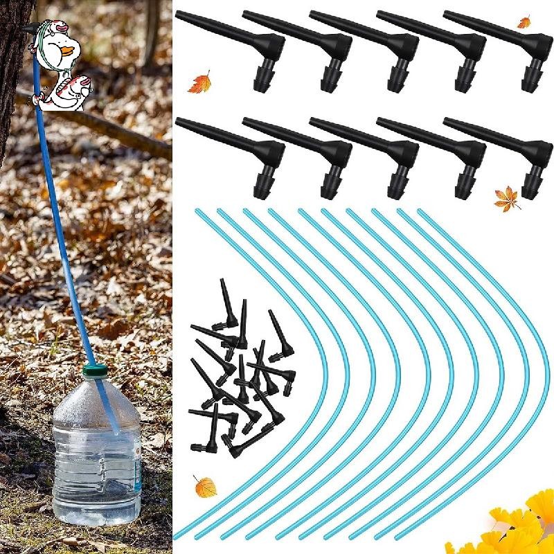 12 ชุด Maple Syrup Taps 24in Tubes Maple Syrup อุปกรณ์เกรดลื่น Maple Syrup Tapping Kit L-Shaped Tree