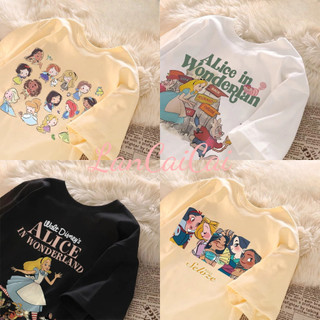 ✅READY STOCK ）LANCAICAI Korean retro 100% cotton princess print oversized T-shirt for women #1003