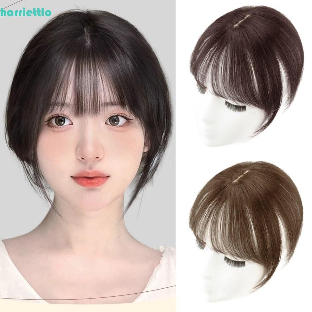Harriettlo 3D Air Bangs, Fringe Hair Hair Bangs, Fasion Seamless Synthetic Full Cover Fake Bangs ทุก