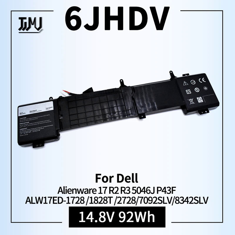 92WH 6JHDV Notebook Battery for Dell Alienware 17 R3 P43F002 R2 P43F001 ALW17ED-1728 2728 3728 3828 