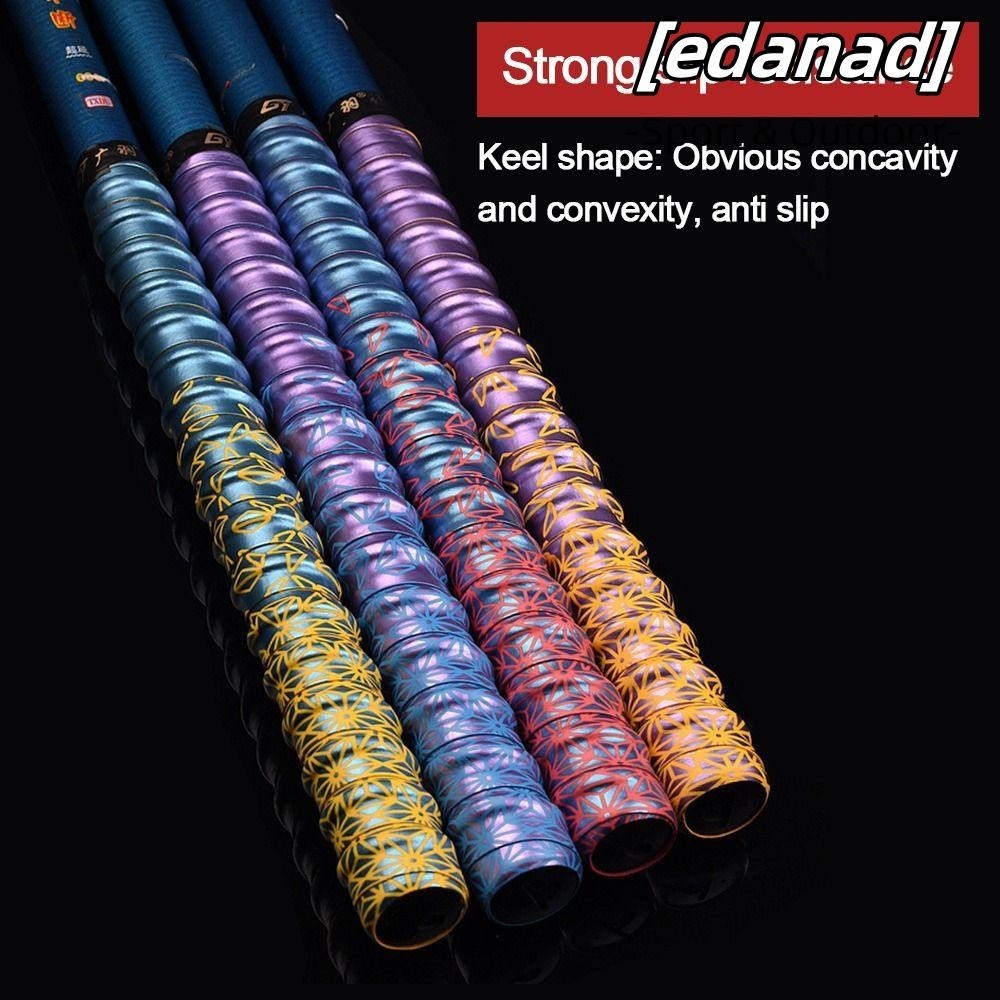 Edanad เทปพันด้ามจับไม้เทนนิส ไม้แบดมินตัน ไม้แบดมินตัน กันลื่น ไล่โทนสี หลากสี