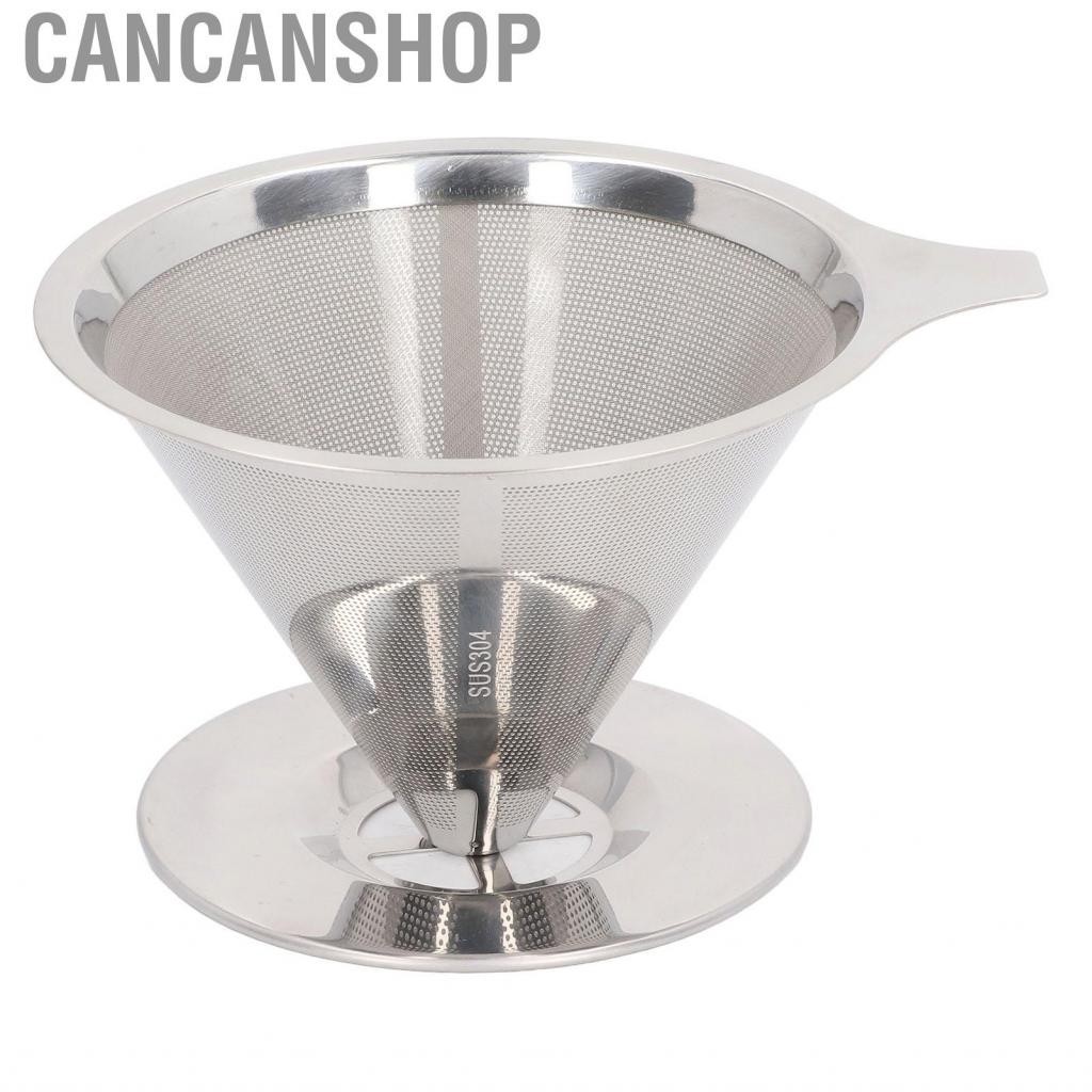 Cancanshop Pour Over Coffee Dripper Micro Mesh Filter 304 Stainless Steel Slow Drip
