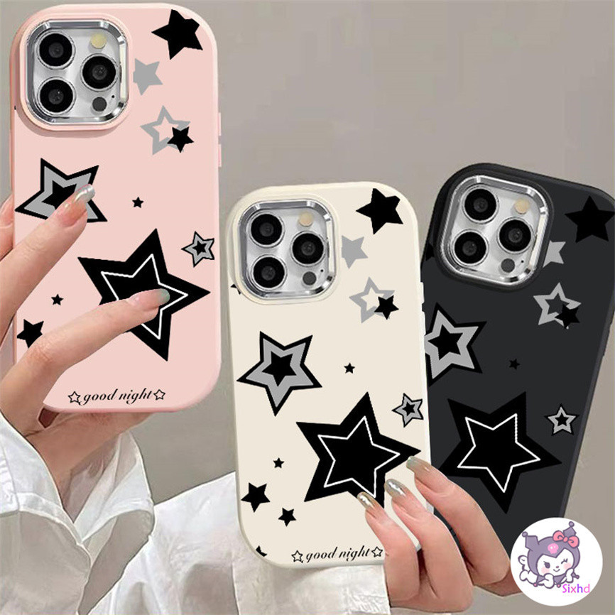SAMSUNG Starแฟชั่นสําหรับsamsung A16 A15 A12 A50 A50S A06 A05 A05S A04 A30S A32 A13 A14 A22 A23 A24 A33 A53 A51 A52 A52 A12Sกรอบสีเงินหรูหรา2S A1S A03S A1Sฝาครอบนุ่ม