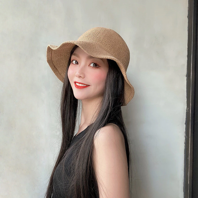 หมวกบักเก็ตกันแดดแต่งระบาย สไตล์เกาหลี สำหรับผู้หญิง thumbnail 4